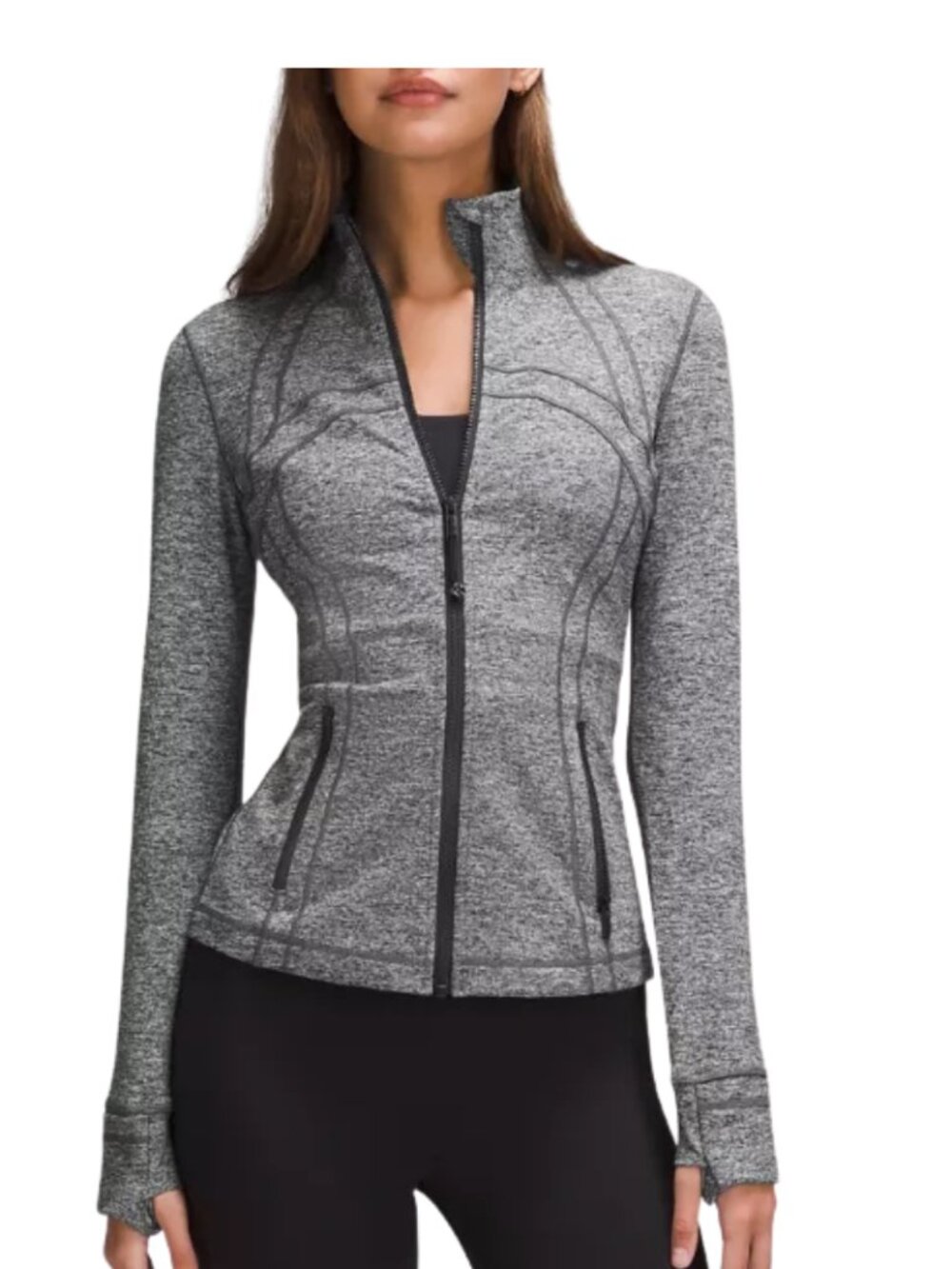 Lululemon Define Jacket Heathered Gray Full Zip Athletic Jacket Size 10
